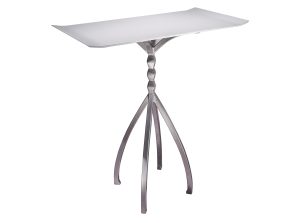 Facets Accent Table in Platinum